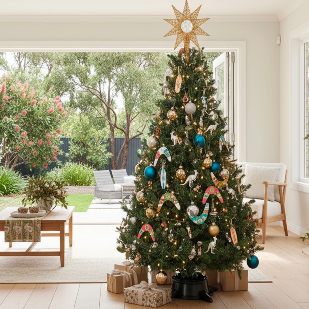 TreeMate Christmas tree in beautiful home setting